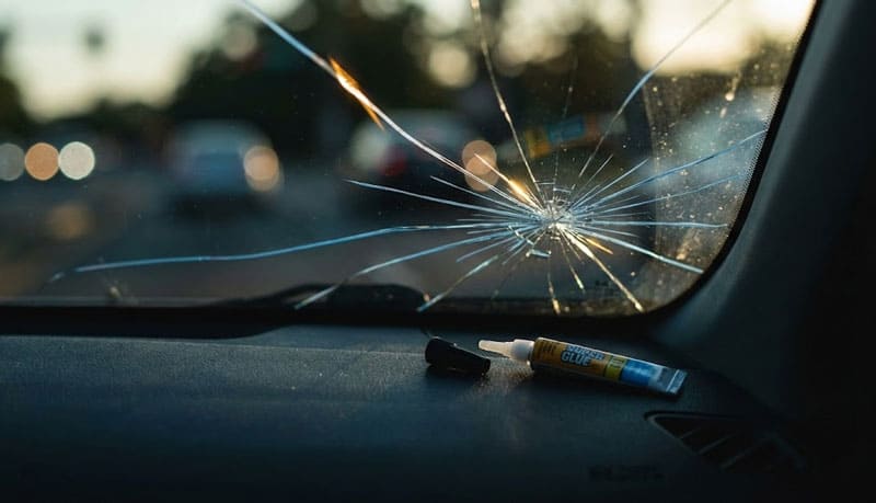 Почему нельзя заклеивать трещину на лобовом стекле суперклеем: 5 фатальных последствий