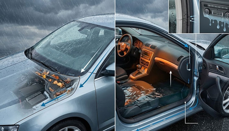 Течь воды в салон Skoda Octavia: популярная проблема с дренажами и уплотнителями