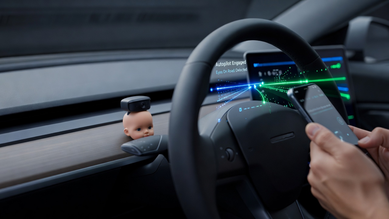 Водители Tesla научились обманывать автопилот игрушечной головой: как это устроено и чем грозит