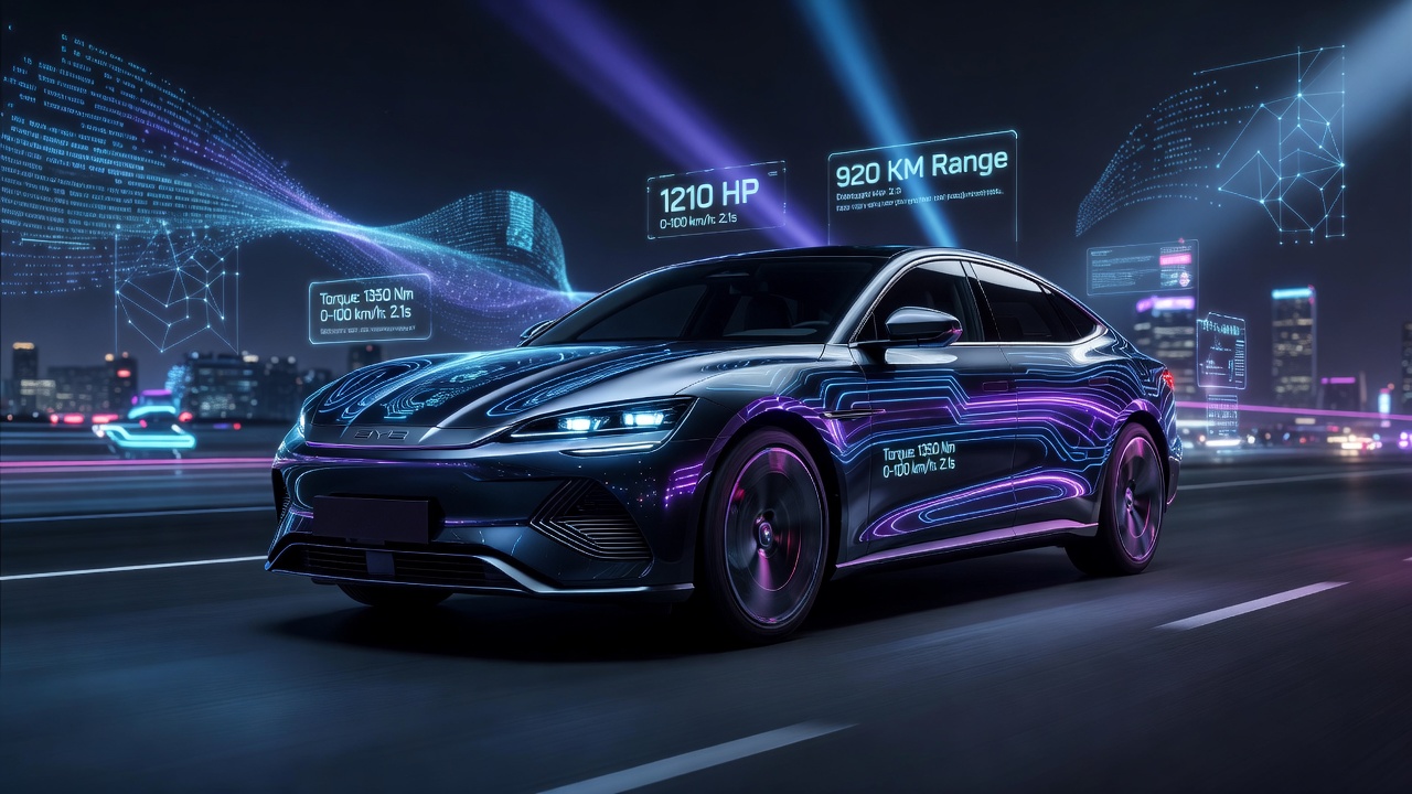 1210 сил и 920 км без подзарядки: китайский электроседан бросил вызов Tesla