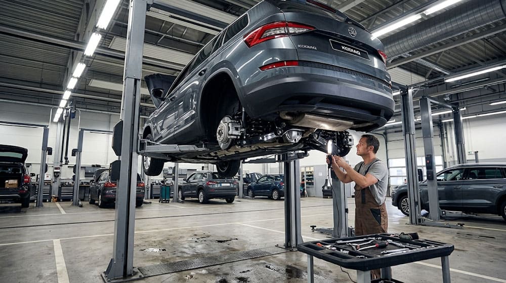 Диагностика задней подвески и полного привода Skoda Kodiaq
